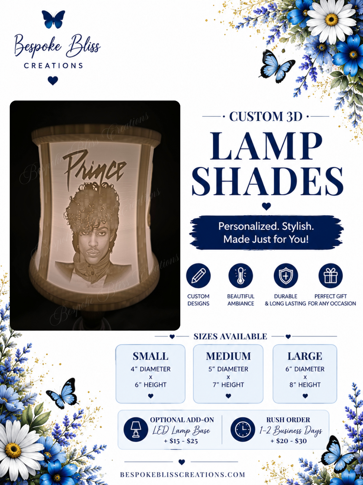Custom Personalized 3D Lamp Shades
