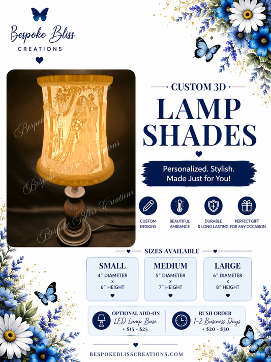 Custom Personalized 3D Lithophane Lampshades