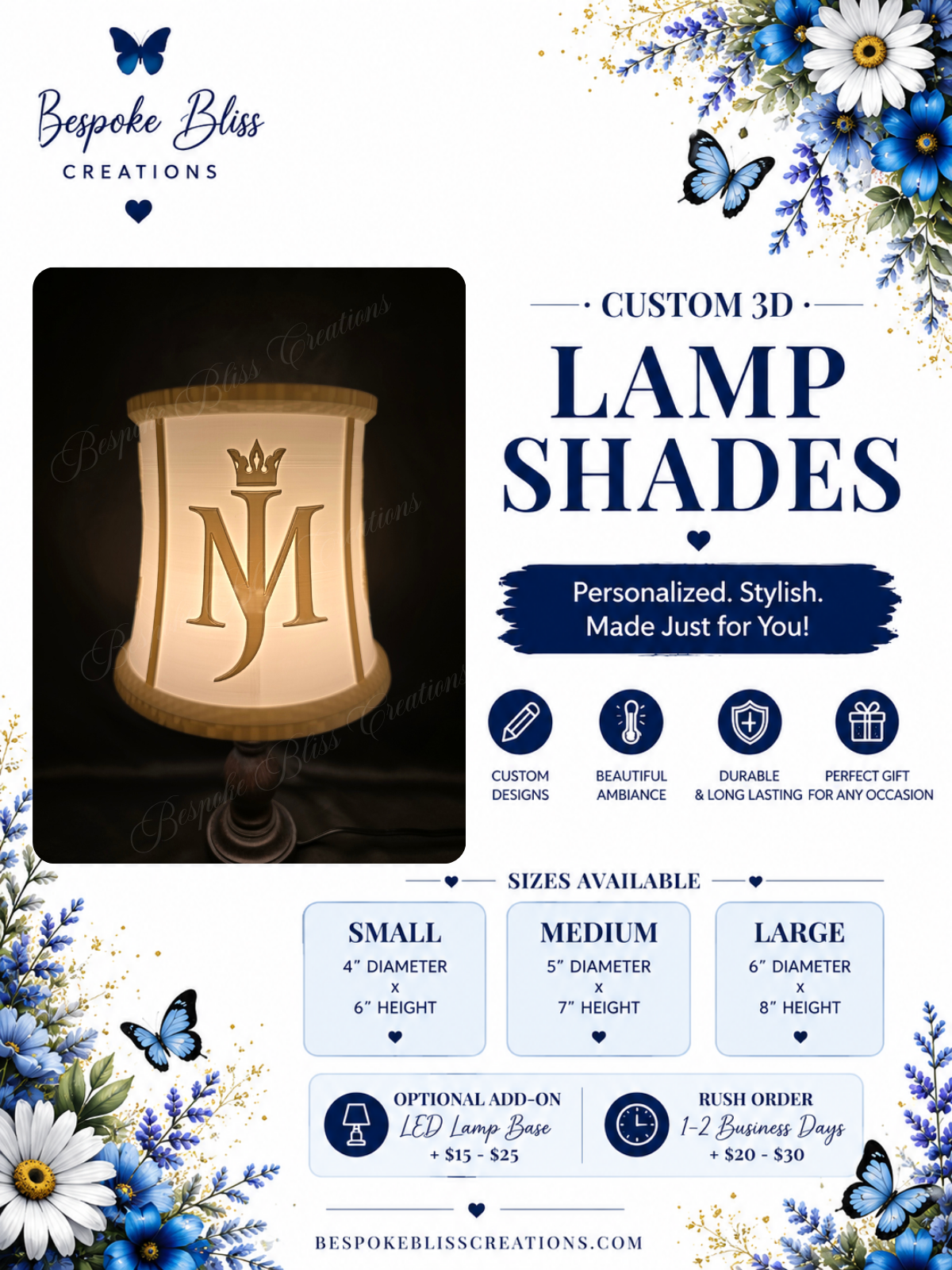 Custom Personalized 3D Lamp Shades