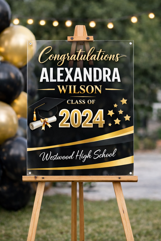 Graduation Acrylic Sign (18in x 24in)