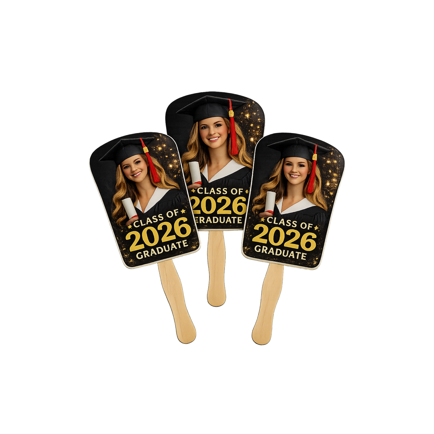 Custom Graduation Fans $12ea Set of Three