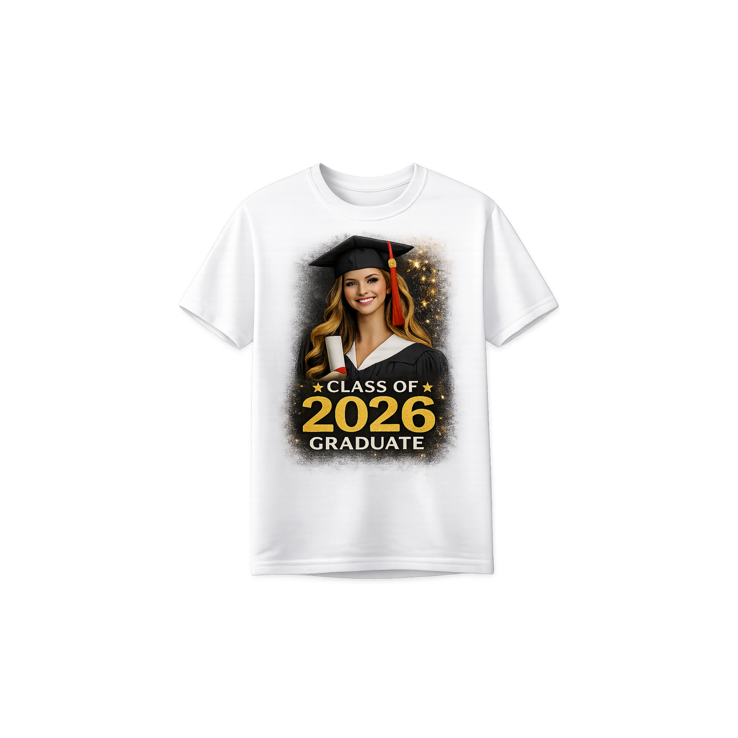 Custom Graduation Centered Design Printable HTV T-shirt $25 (Sizes: S, M, L, XL)