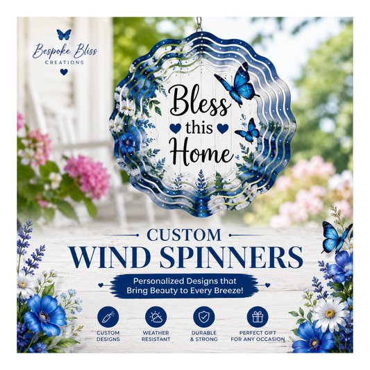 Custom 10in  Round Wind Spinners