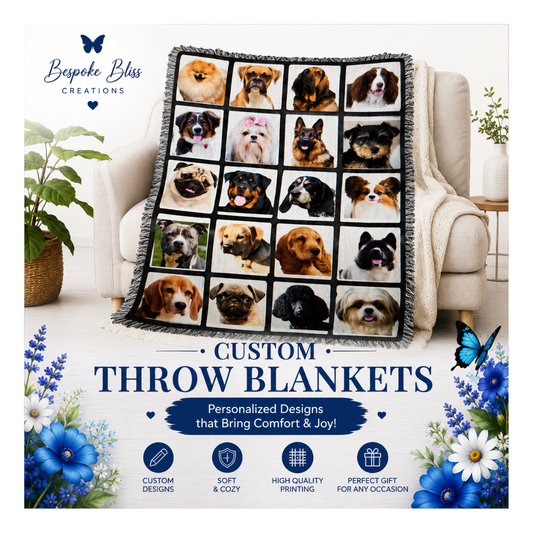 Custom Panel Cozy Throw Blanket