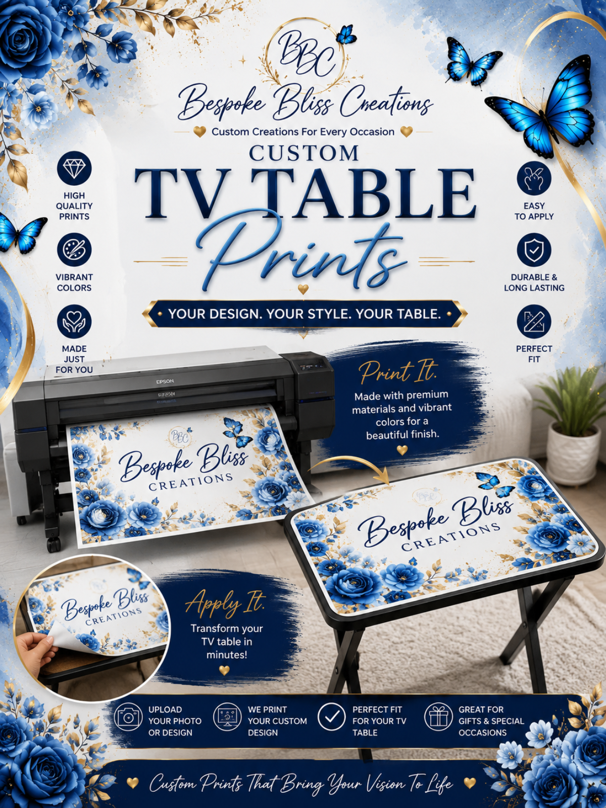 Custom TV Table Prints
