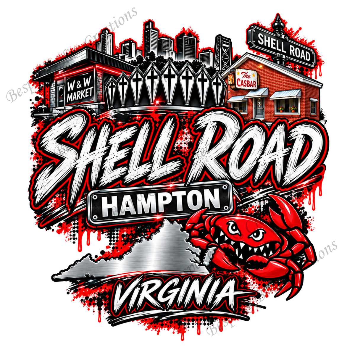 Custom Rep Your Street - Personalized Street Sign T-Shirt