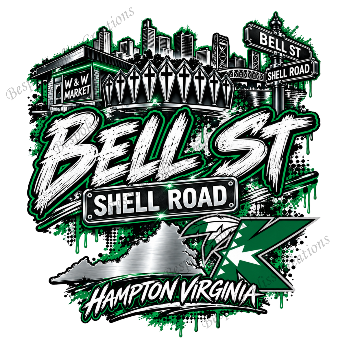 Custom Rep Your Street - Personalized Street Sign T-Shirt