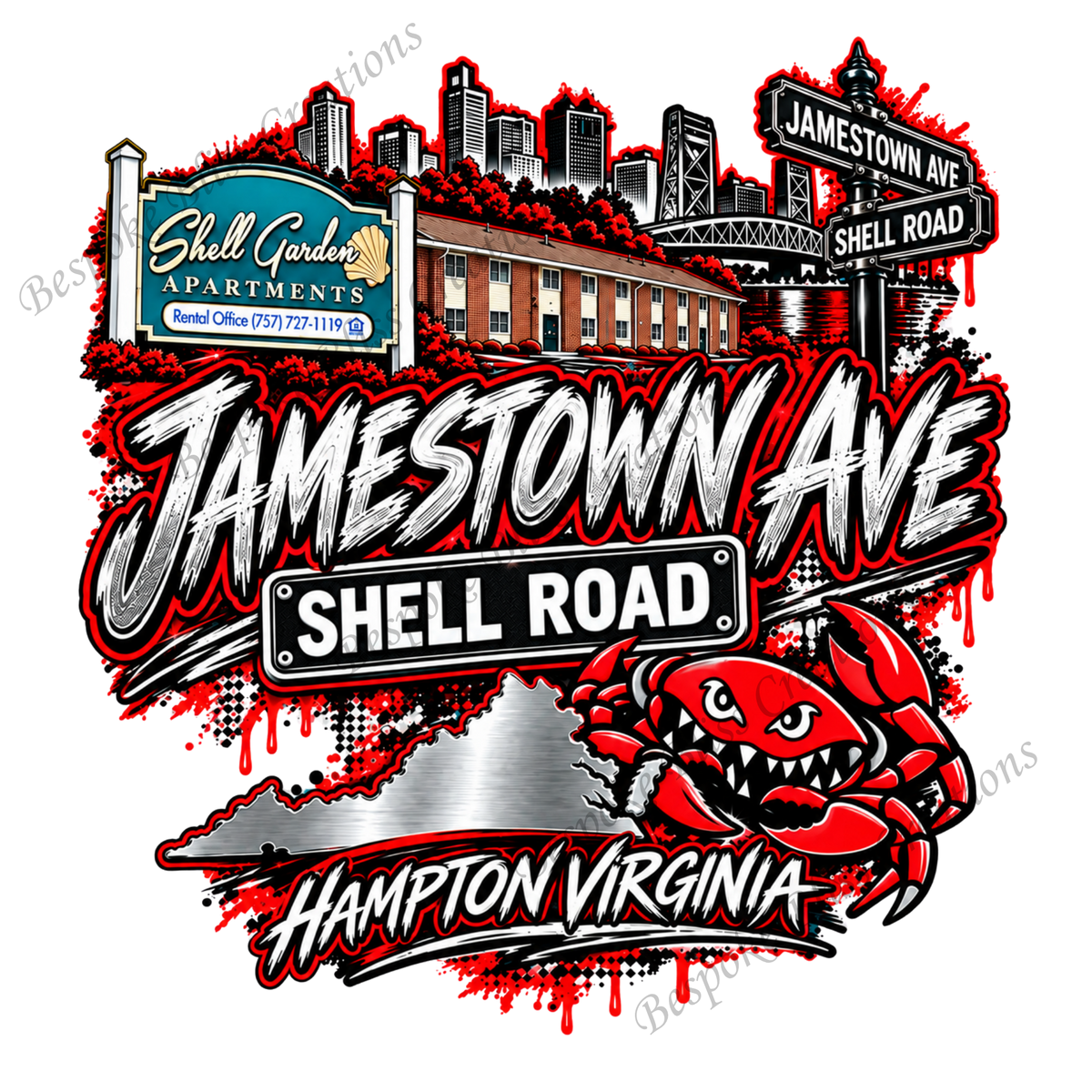 Custom Rep Your Street - Personalized Street Sign T-Shirt