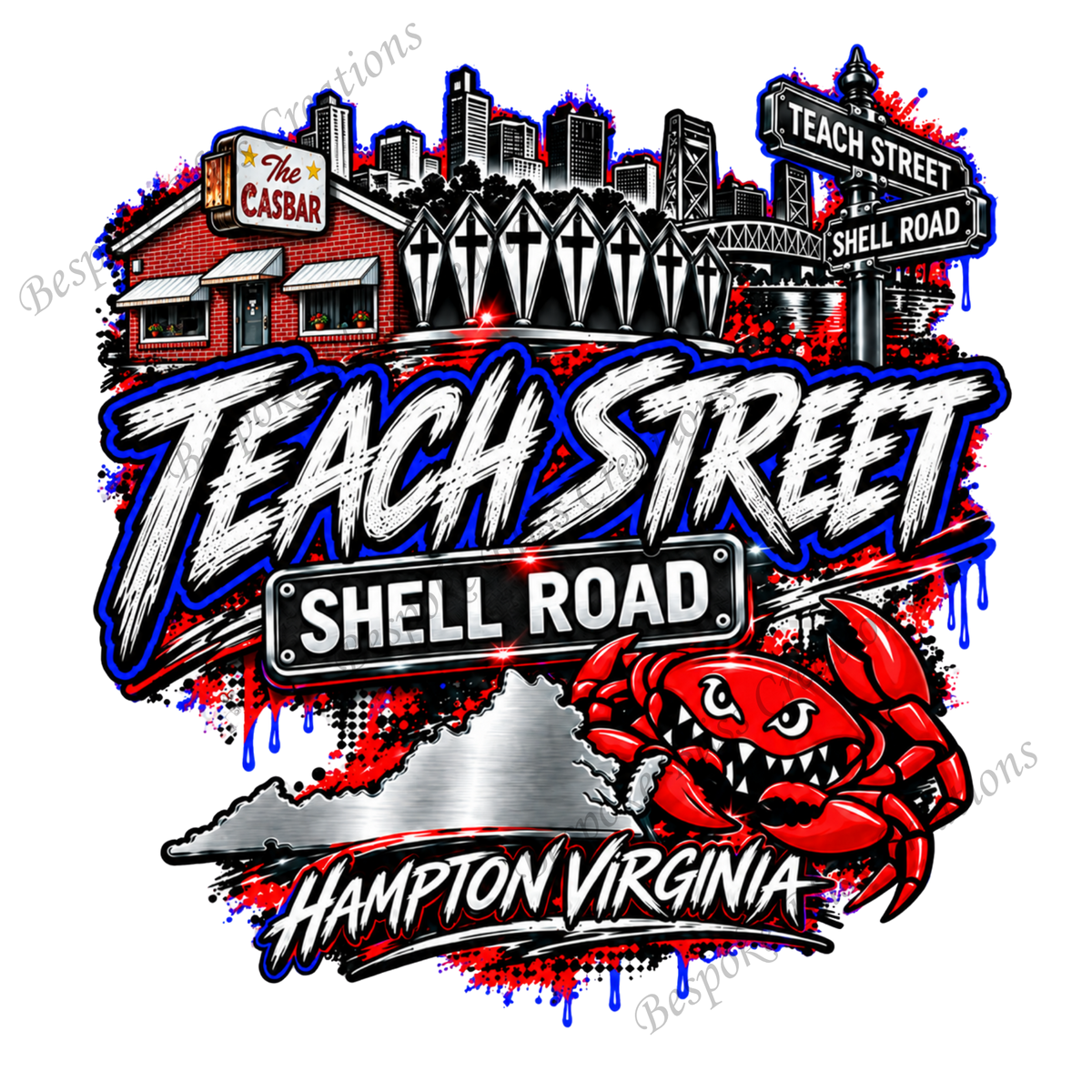 Custom Rep Your Street - Personalized Street Sign T-Shirt