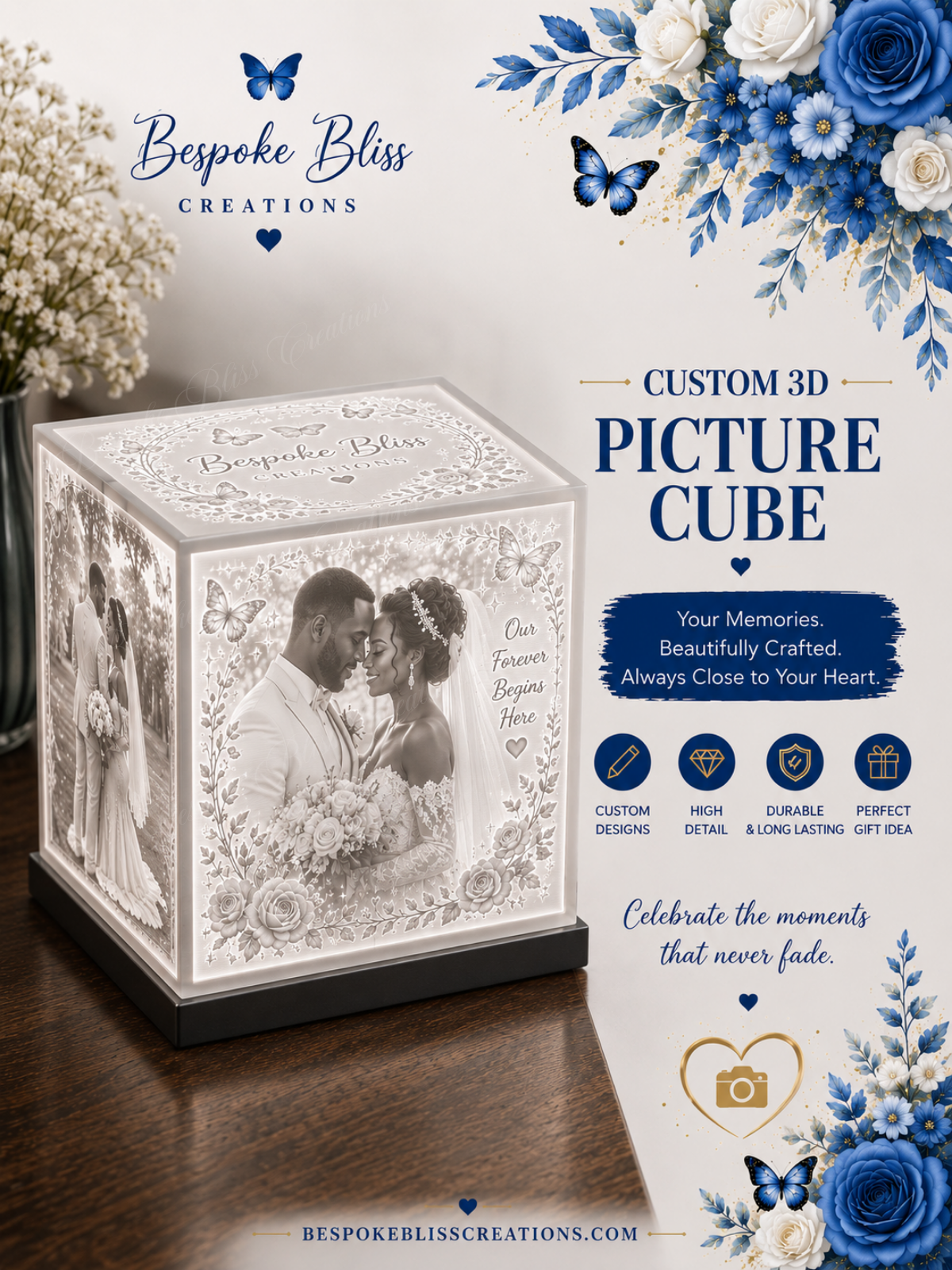 Custom Personalized 3D Picture Cube
