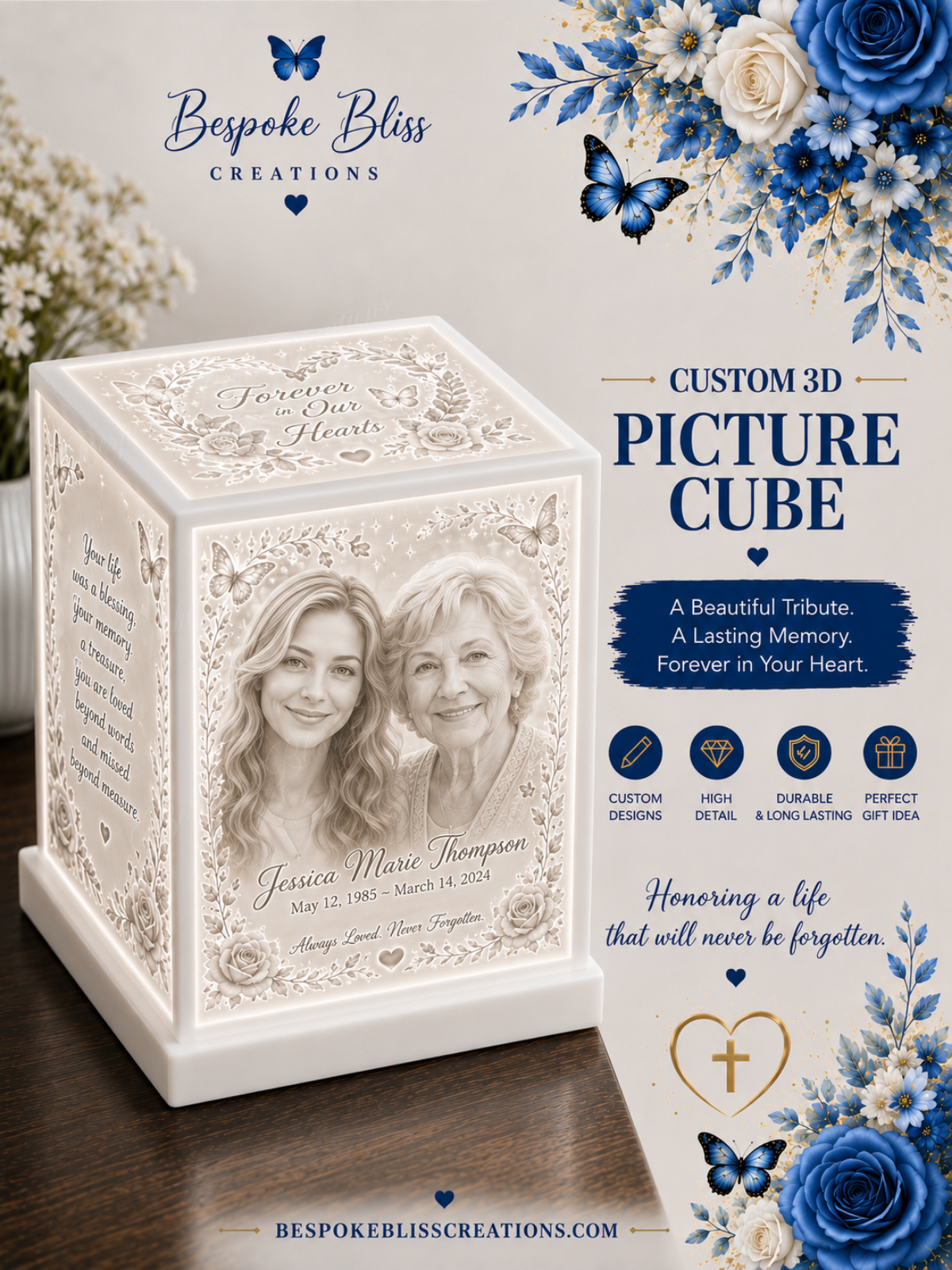 Custom Personalized 3D Picture Cube
